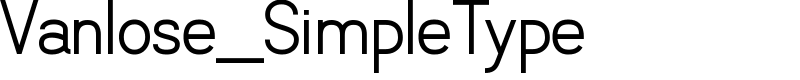 Vanlose_SimpleType Font