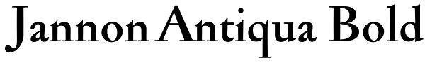 Jannon Antiqua Bold Font