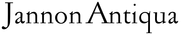 Jannon Antiqua Font