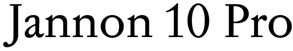 Jannon 10 Pro Font