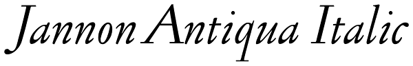 Jannon Antiqua Italic Font