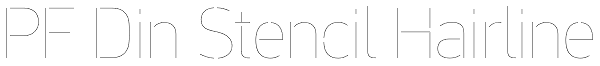 PF Din Stencil Hairline Font