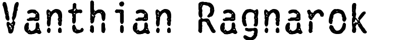 Vanthian Ragnarok Font