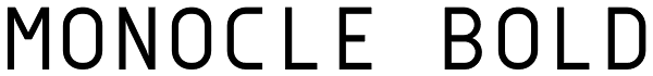 Monocle Bold Font