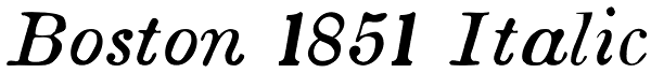 Boston 1851 Italic Font