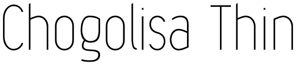 Chogolisa Thin Font