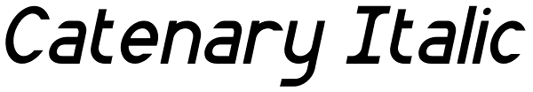 Catenary Italic Font