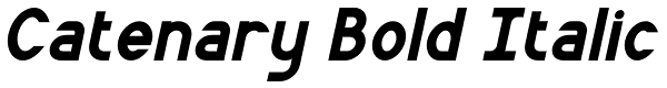 Catenary Bold Italic Font