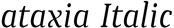 ataxia Italic Font