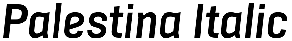 Palestina Italic Font