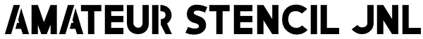 Amateur Stencil JNL Font