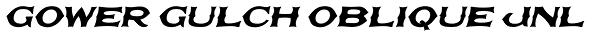 Gower Gulch Oblique JNL Font