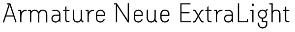 Armature Neue ExtraLight Font