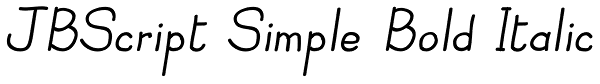 JBScript Simple Bold Italic Font
