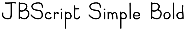JBScript Simple Bold Font