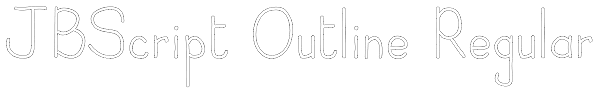 JBScript Outline Regular Font