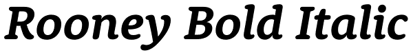 Rooney Bold Italic Font