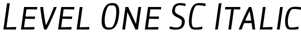 Level One SC Italic Font