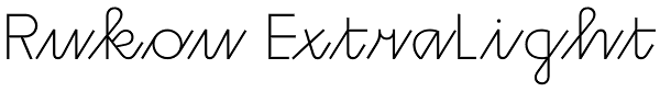 Rukou ExtraLight Font