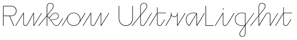 Rukou UltraLight Font