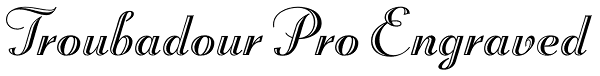 Troubadour Pro Engraved Font