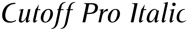 Cutoff Pro Italic Font