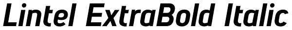 Lintel ExtraBold Italic Font