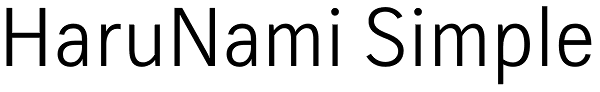 HaruNami Simple Font