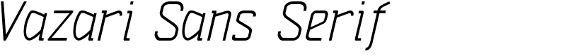 Vazari Sans Serif Font