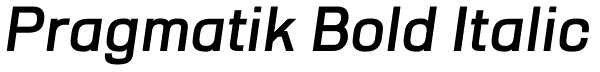 Pragmatik Bold Italic Font