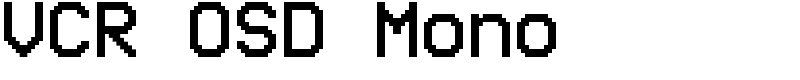 VCR OSD Mono Font