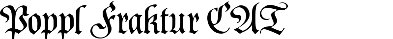 Poppl Fraktur CAT Font