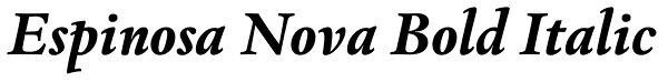 Espinosa Nova Bold Italic Font