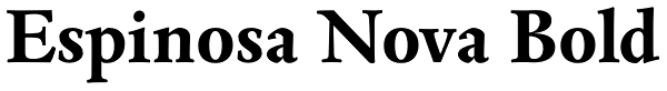 Espinosa Nova Bold Font