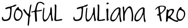 Joyful Juliana Pro Font