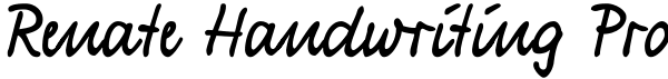 Renate Handwriting Pro Font