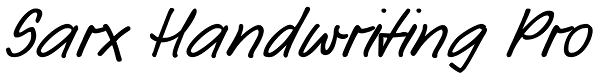 Sarx Handwriting Pro Font
