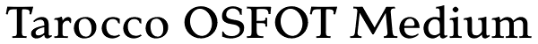 Tarocco OSFOT Medium Font