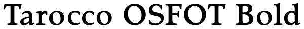 Tarocco OSFOT Bold Font