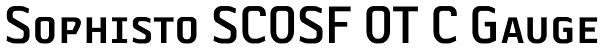 Sophisto SCOSF OT C Gauge Font