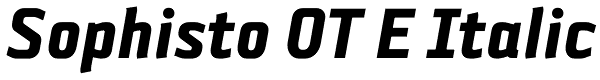 Sophisto OT E Italic Font