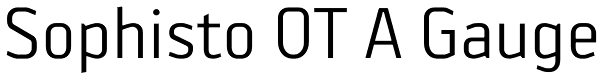 Sophisto OT A Gauge Font