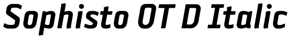 Sophisto OT D Italic Font