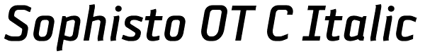 Sophisto OT C Italic Font
