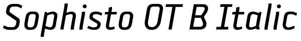 Sophisto OT B Italic Font