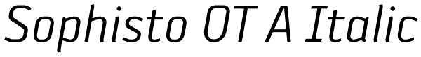 Sophisto OT A Italic Font