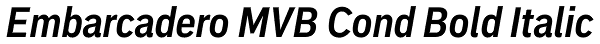 Embarcadero MVB Cond Bold Italic Font