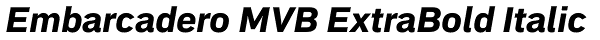 Embarcadero MVB ExtraBold Italic Font