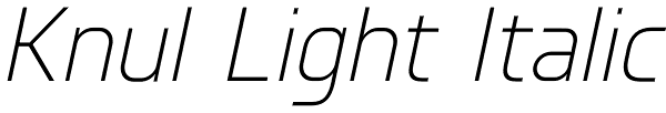 Knul Light Italic Font