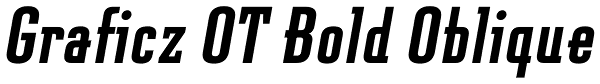 Graficz OT Bold Oblique Font